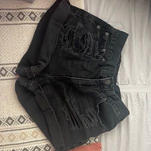 black denim aeropostale shorts